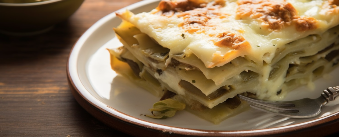 Immagine Testata: Lasagne ai Carciofi e Pecorino: Un Classico Rivisitato